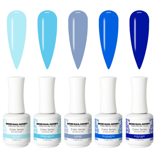 blue gel polish set
